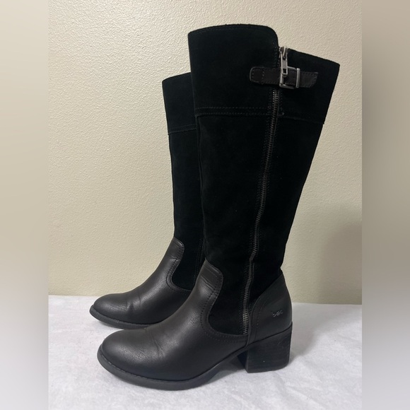 boc Shoes - B.O.C Women's Shoes Austell Suede Almond Toe Knee High Riding Boot Black 8.5